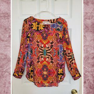 NWOT Loft Multi-Colored Print Blouse